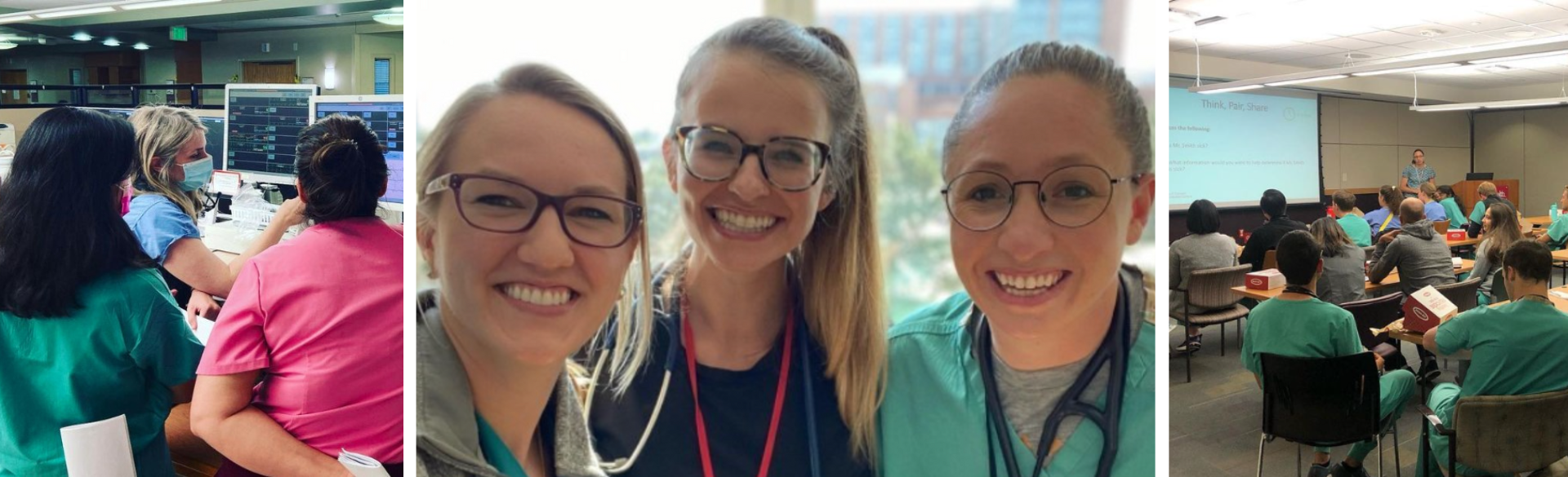 Images of residents in the University of Colorado Internal Medicine Residency Program.