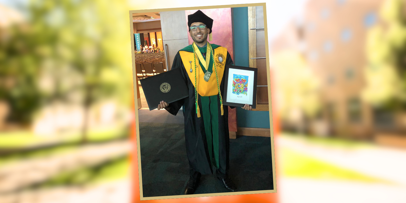 Anthony Robateau Colón at his medical school graduation.