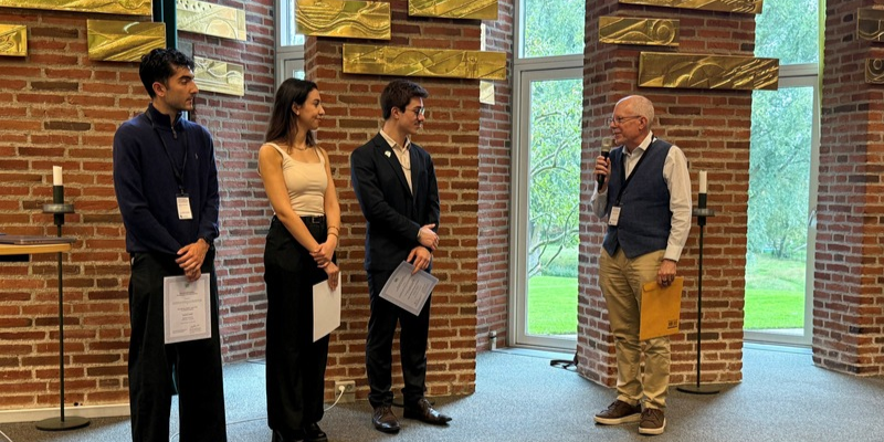 Donald Nease, MD, and the three medical-student award winners of the Ascona Prize at the 24th International Balint Congress in Aarhus, Denmark