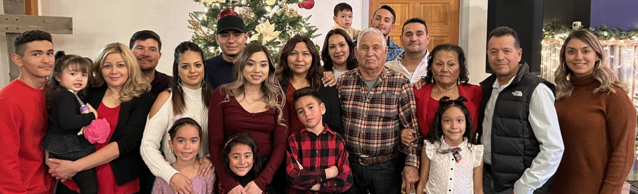 Mario Carrasco, second from right, with his immediate and extended family | CU Transplant Surgery