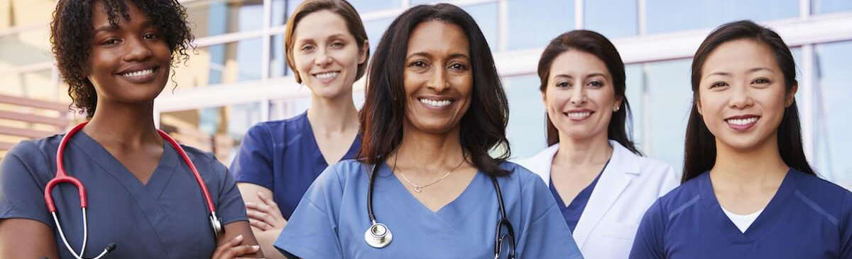 Women representing medical professions