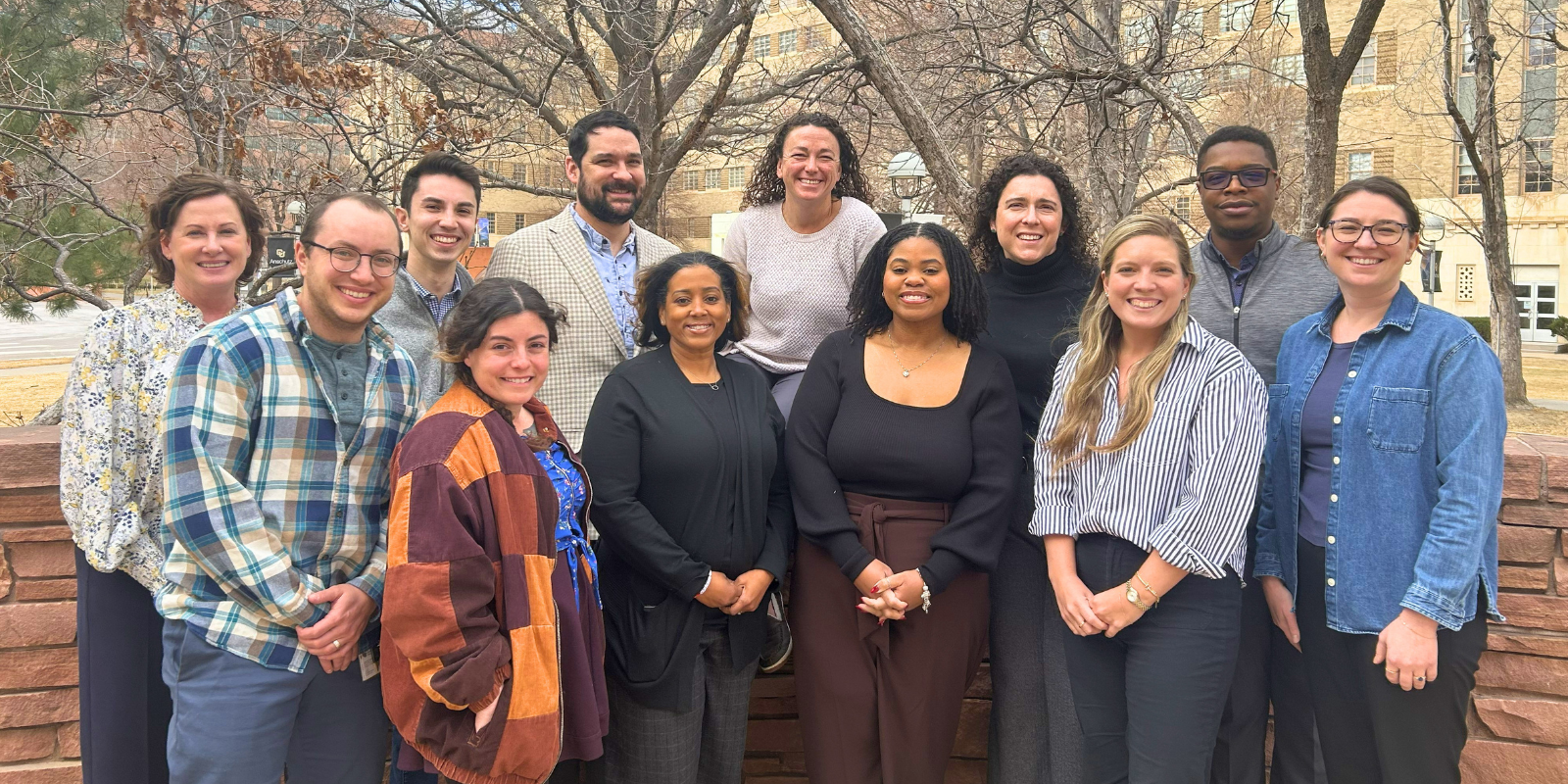 Members of the first cohort of the FIPRN Scholars Program pose on the CU Anschutz campus.