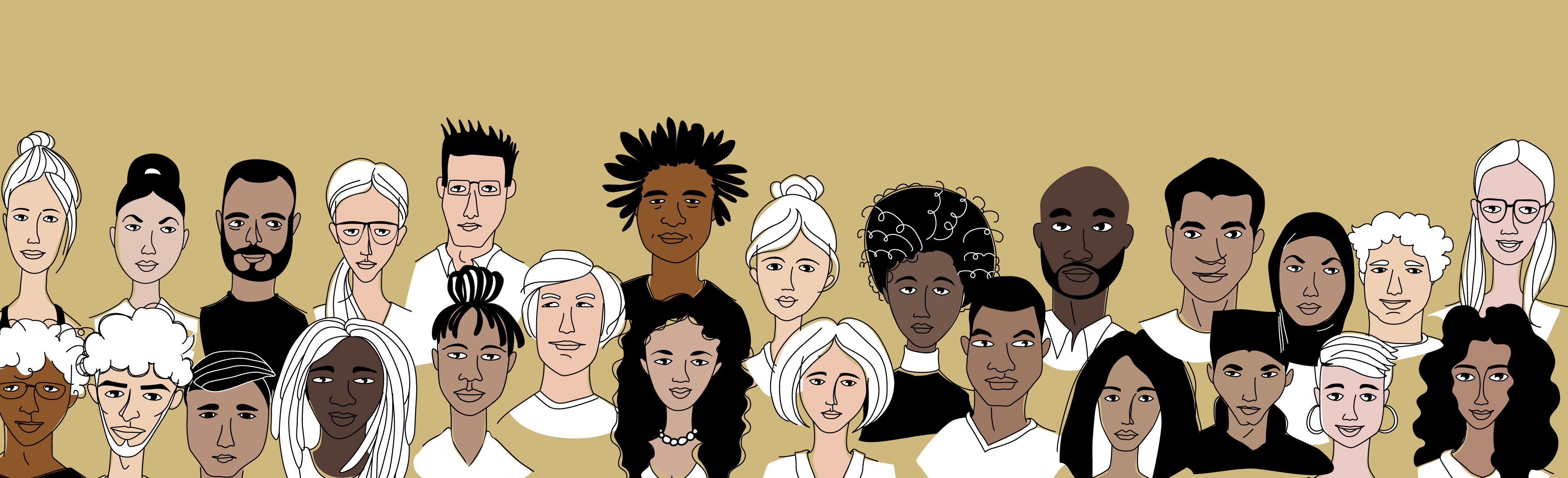 Graphic of diverse group of people