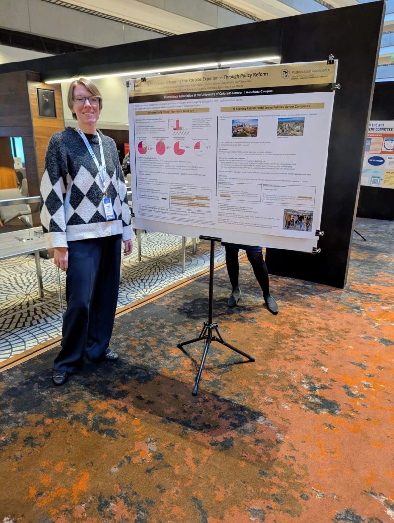 Anne Gresch in front of her NPA Conference poster