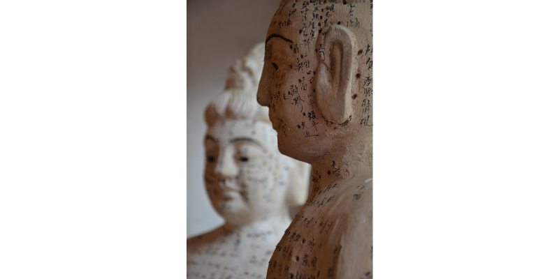 Photo of two statue busts