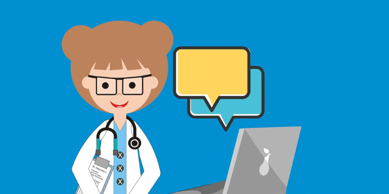 Animated telehealth person