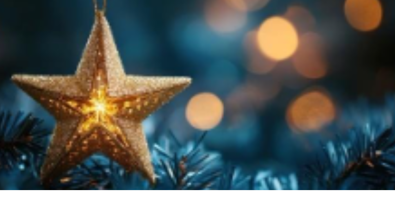 Twinkly holiday star ornament