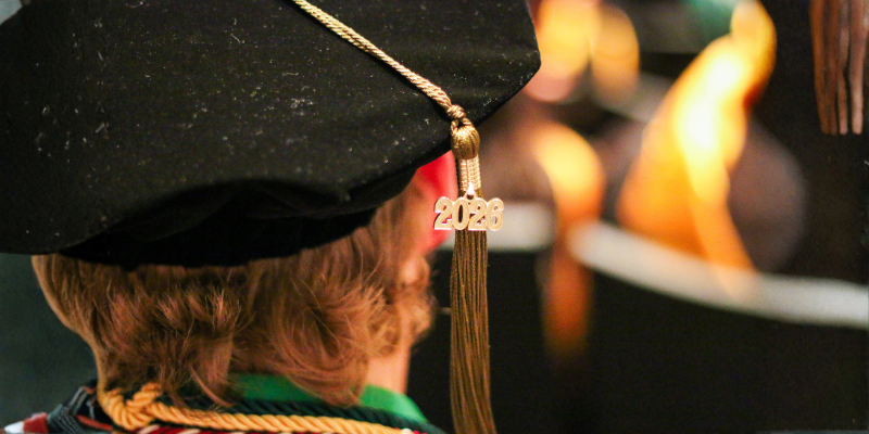 Graduate cap of a graduating pharmd student.
