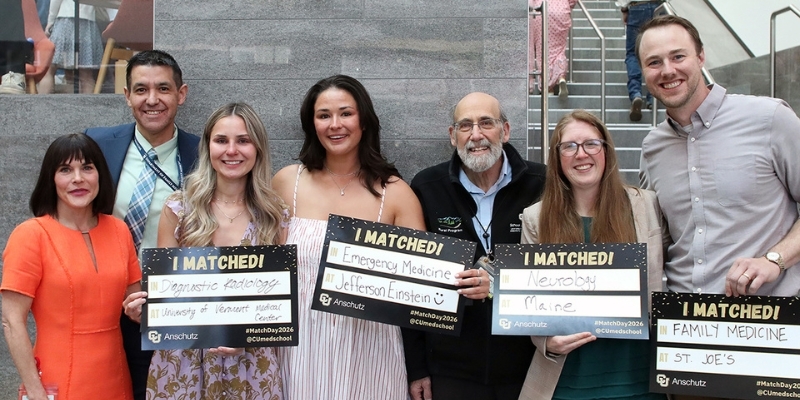 Group photo of DFM Rural Program team members and their students at Match Day.