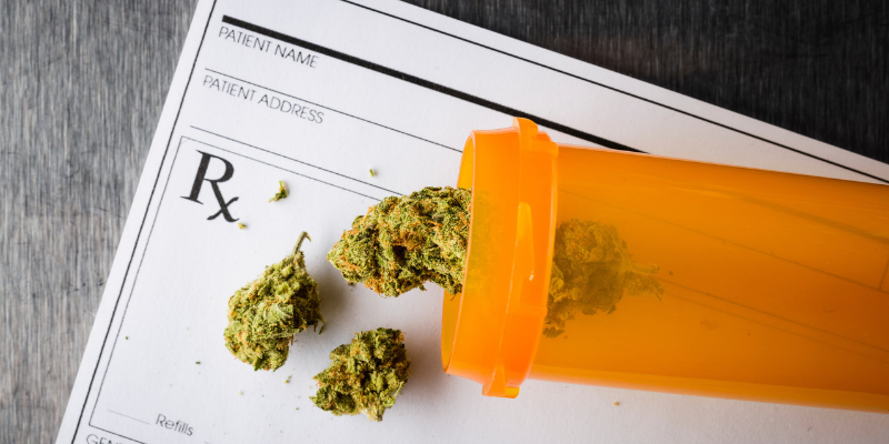 medical cannabis on a prescription paper