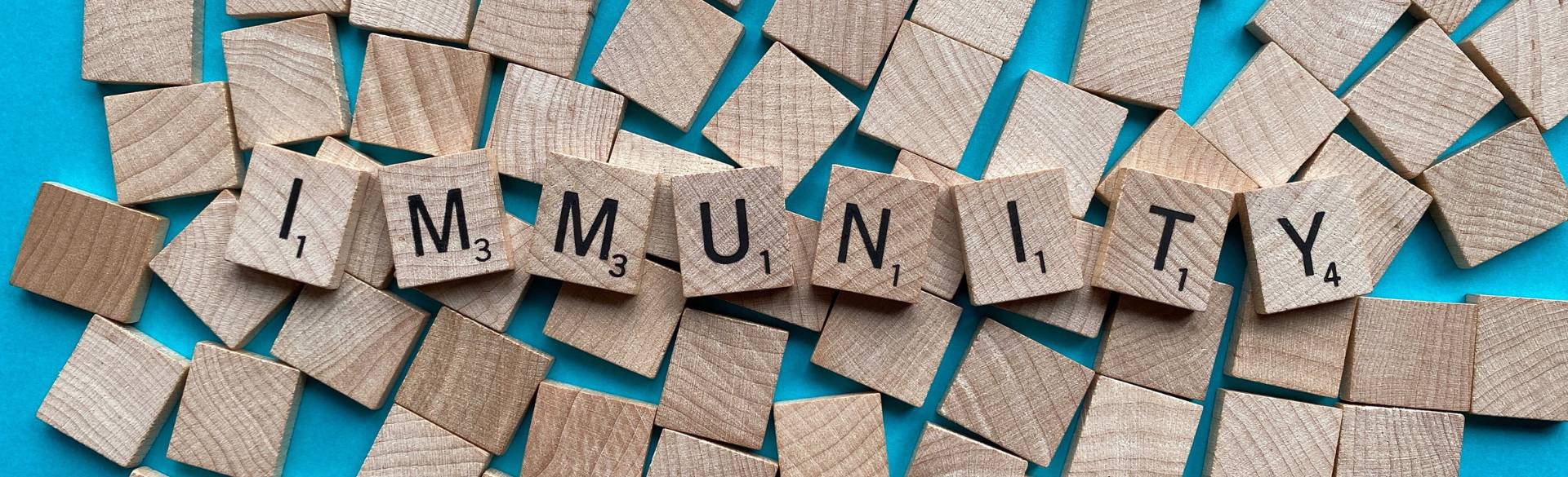 Immunity spelled out in Scrabble tiles