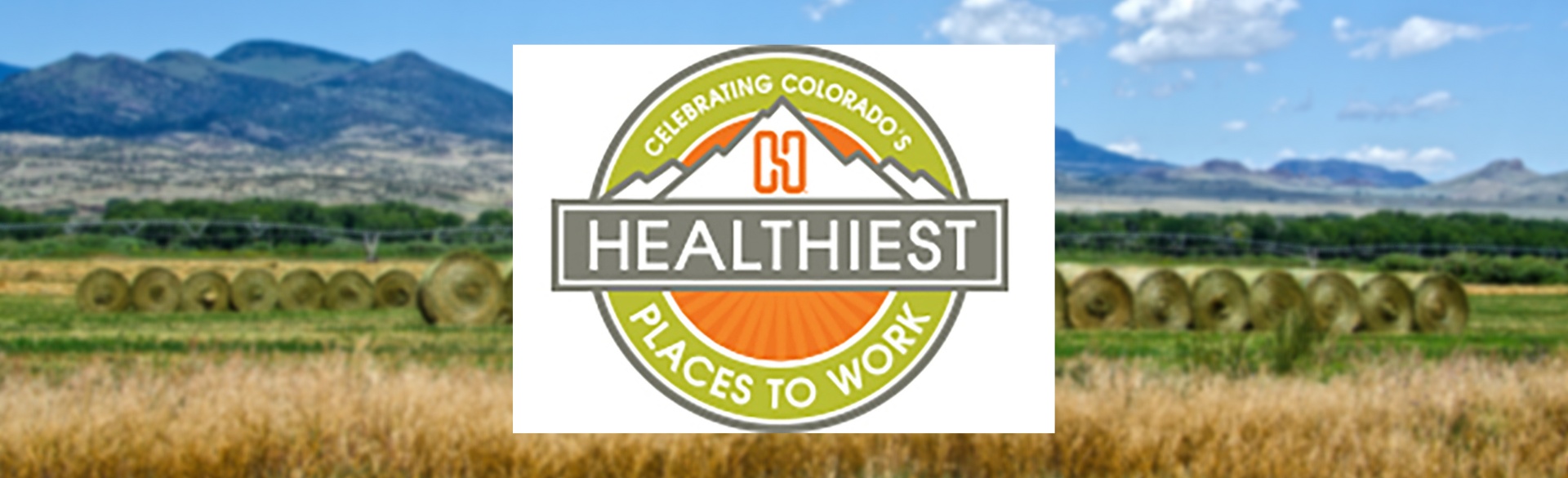 CO Healthy Biz Logo on background of Colorado Mountains