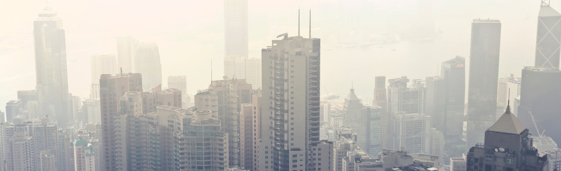 Smog in cityscape