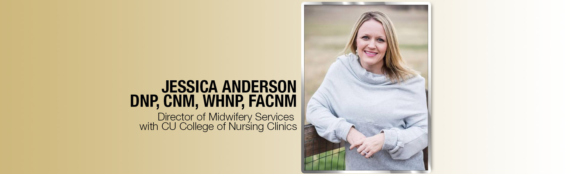 Jessica Anderson - Director of Midwifery Services with CU College of Nursing clinics