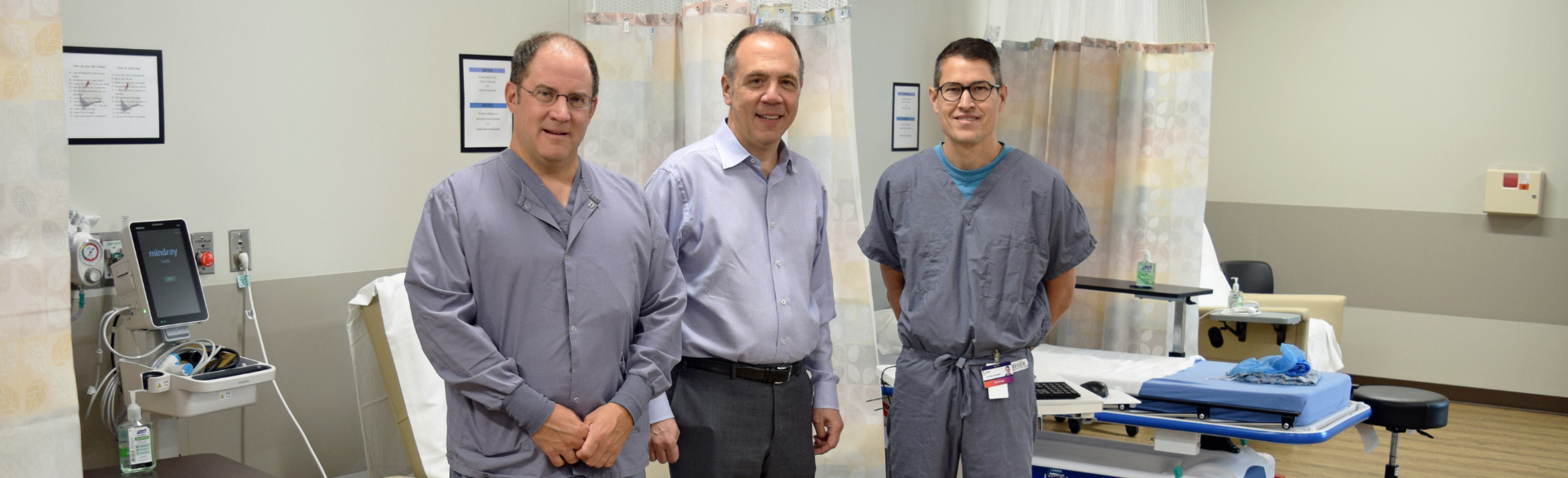 Peter Kennealey, Michel Chonchol, and Ken Hirasaki at Lowry Renal Center