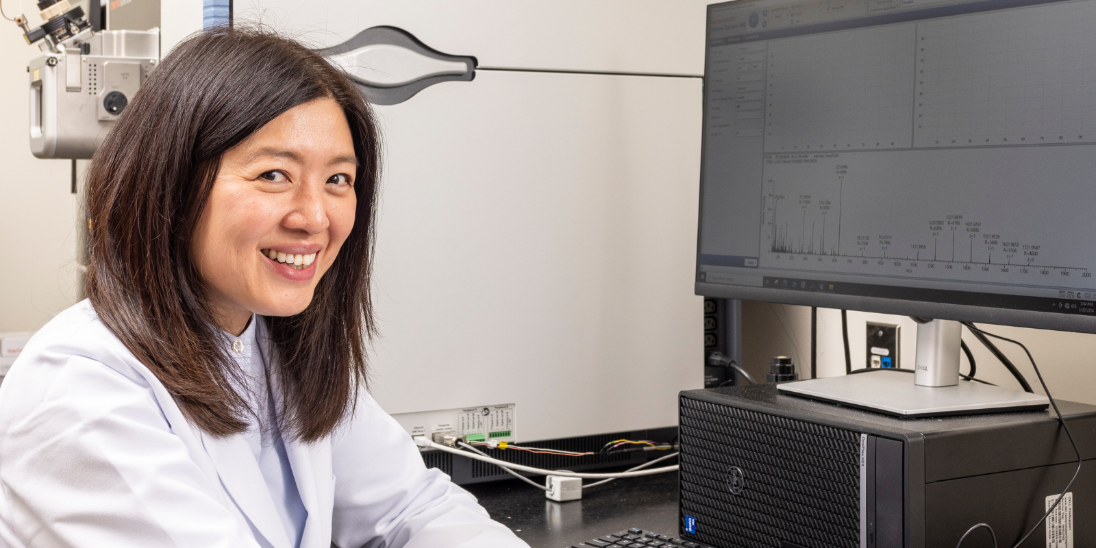 Maggie Lam, PhD, in her lab.