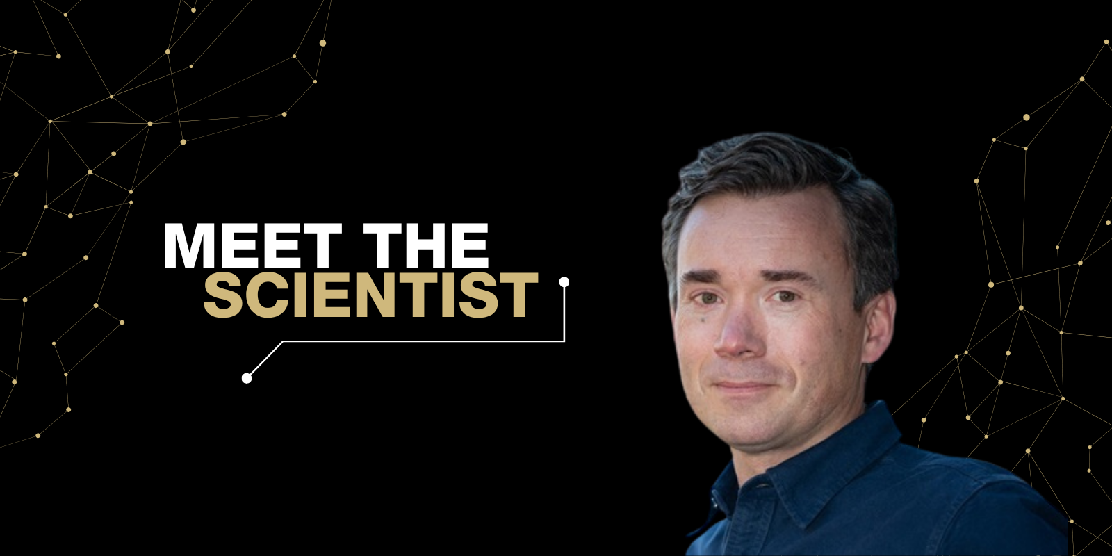 Stylized image of Jeffrey Moore, PhD,  a Meet the Scientist feature. 
