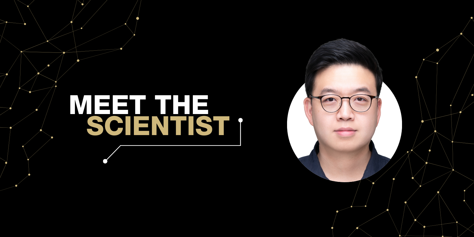 Stylized graphic of Yunsik Kang, PhD, featuring Kang's head shot, with the words 