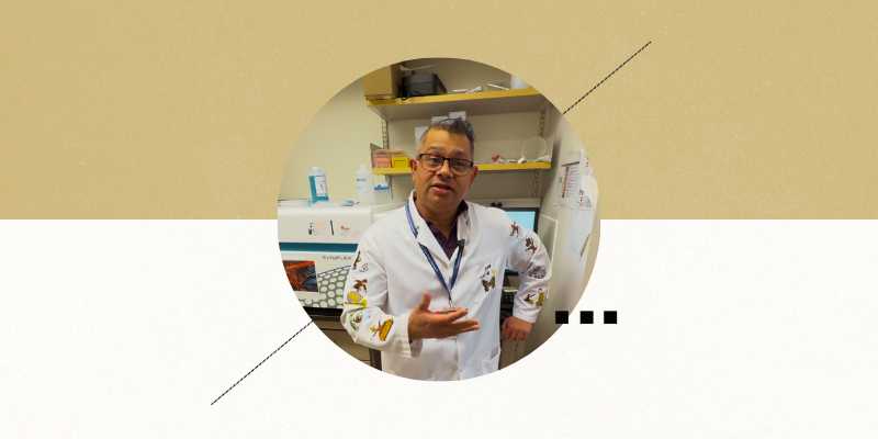 Siddartha Mitra in his lab.