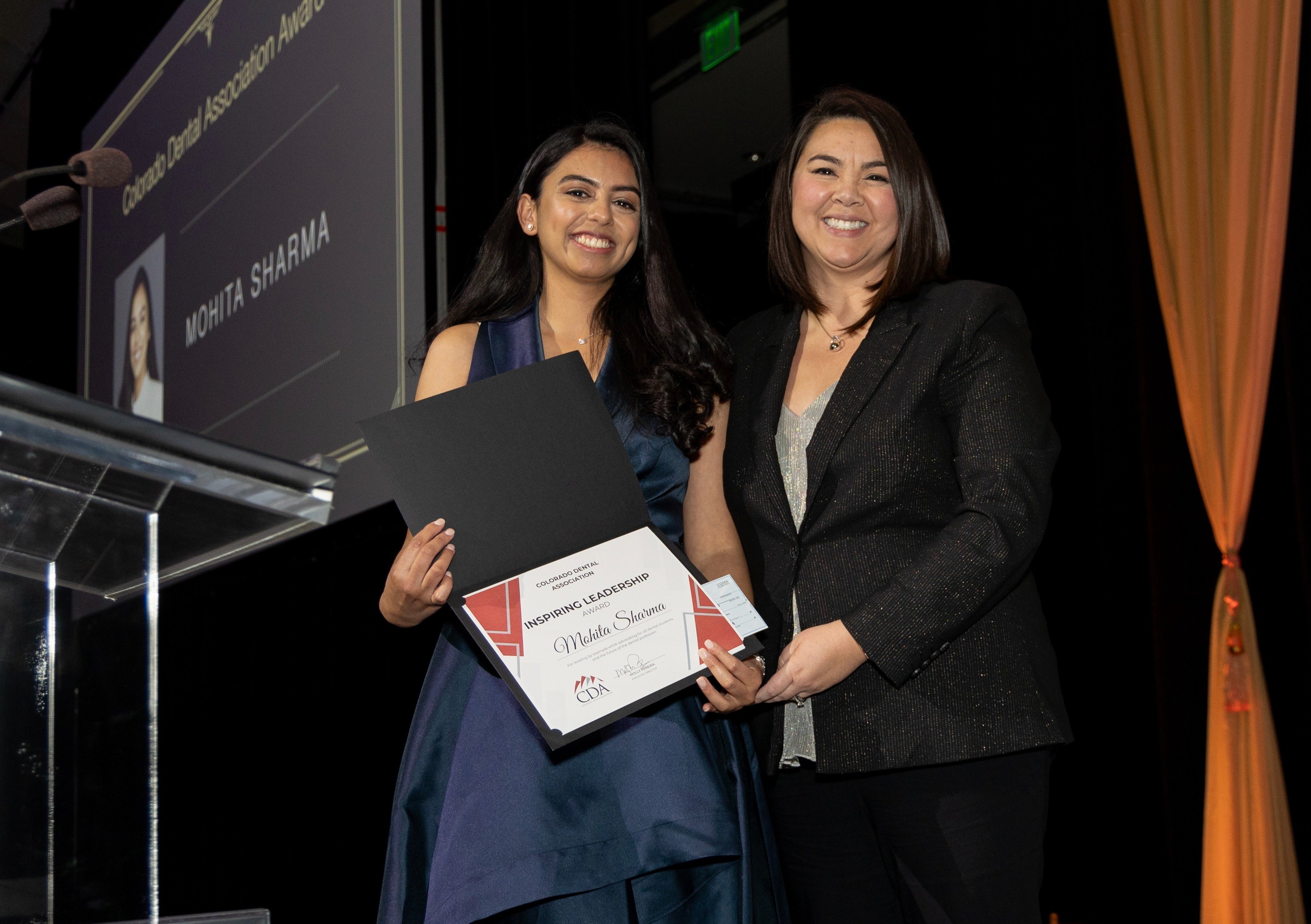 dental graduate receives award from colorado dental association CEO 