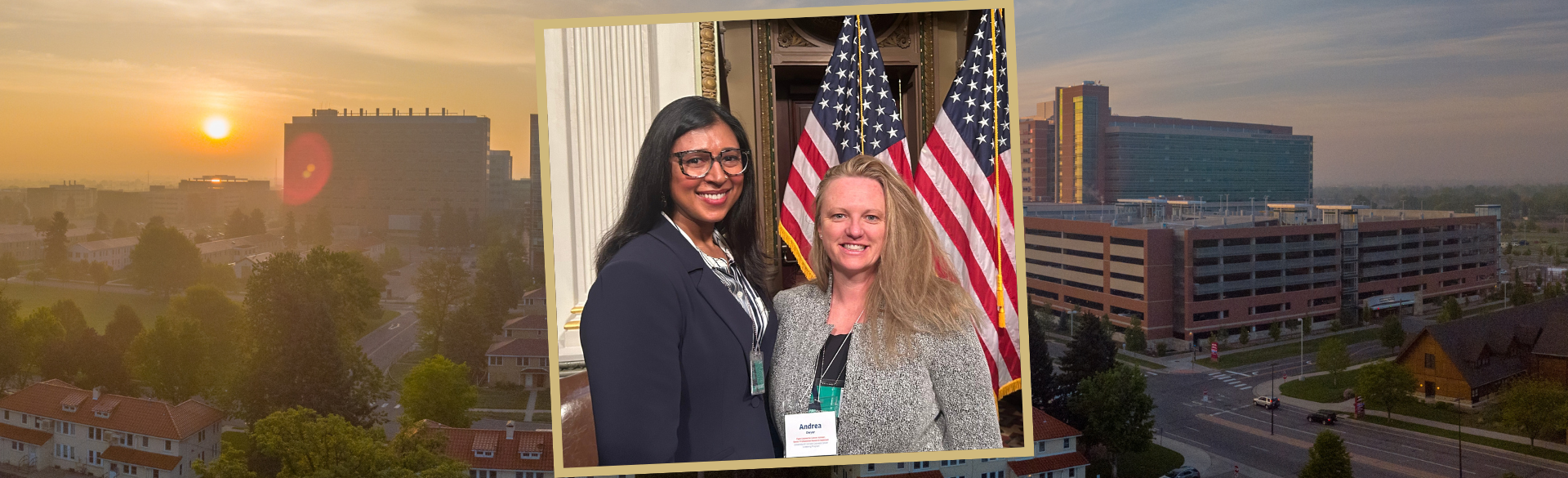 Andrea Dwyer, director of the Colorado Cancer Screening Program, and gastroenterologist Swati Patel, MD, flew to Washington for the March 10 forum.