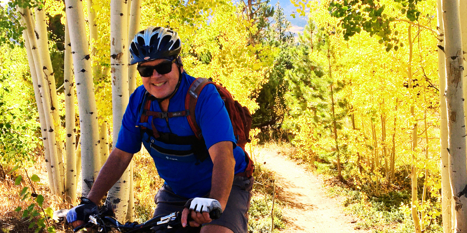 Peter Wessel on a mountain bike 