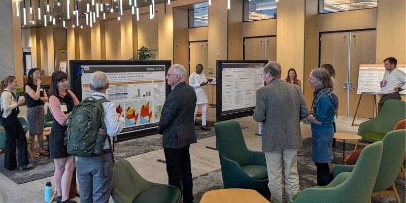 Guests viewing research posters 