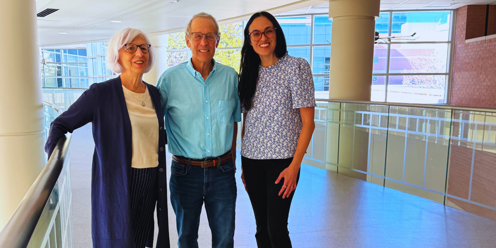Ross Bagully and his wife, Patsy, with Maria Amaya, MD, PhD | University of Colorado Anschutz Cancer Center