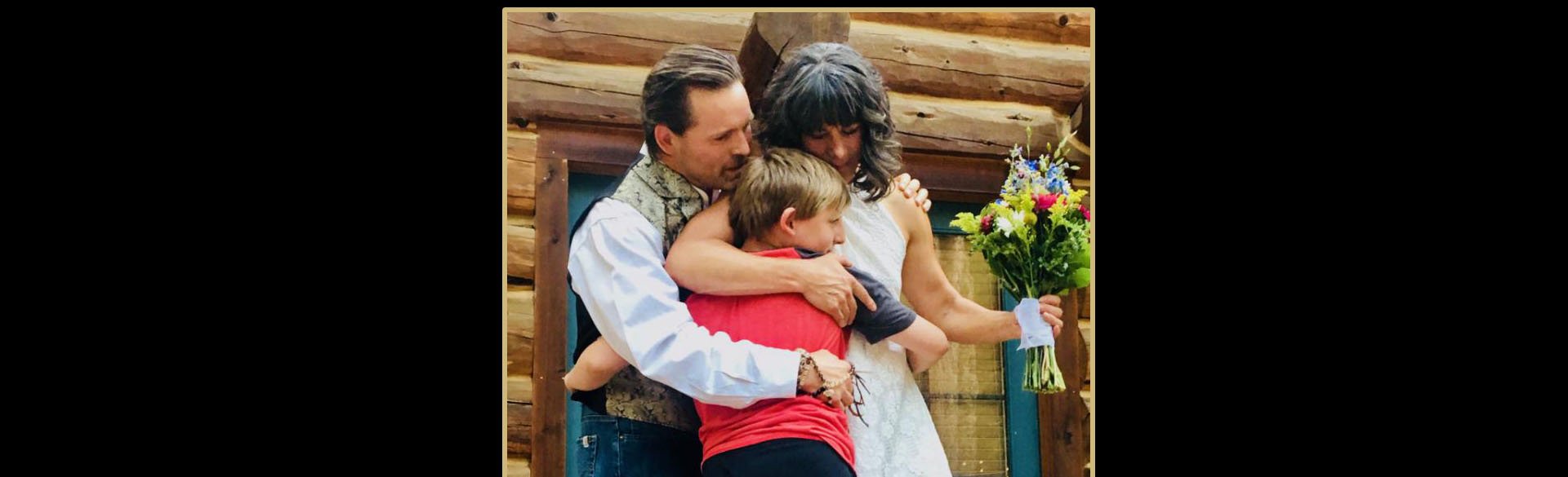 Scott Ferguson, wife Darice Henritze and son celebrate a trio marriage.