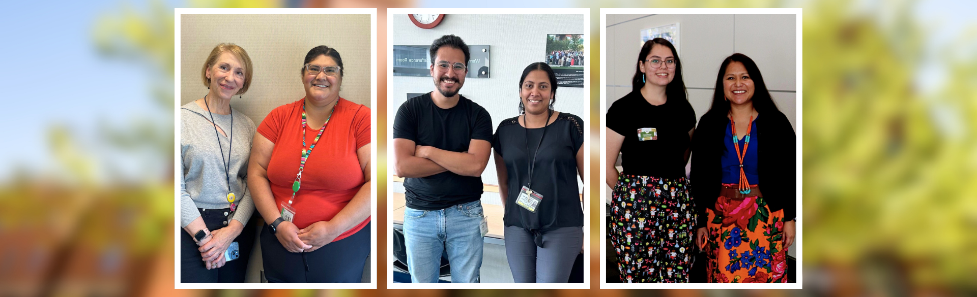 Image of three CU graduate students with their faculty advisers.