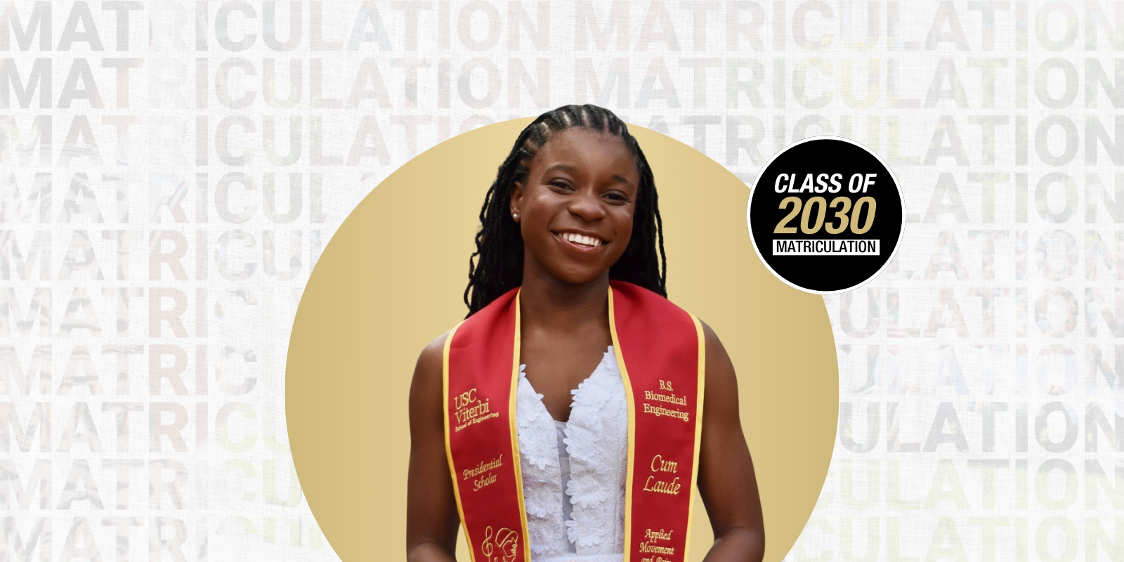Arike Coker smiling and posing for photo