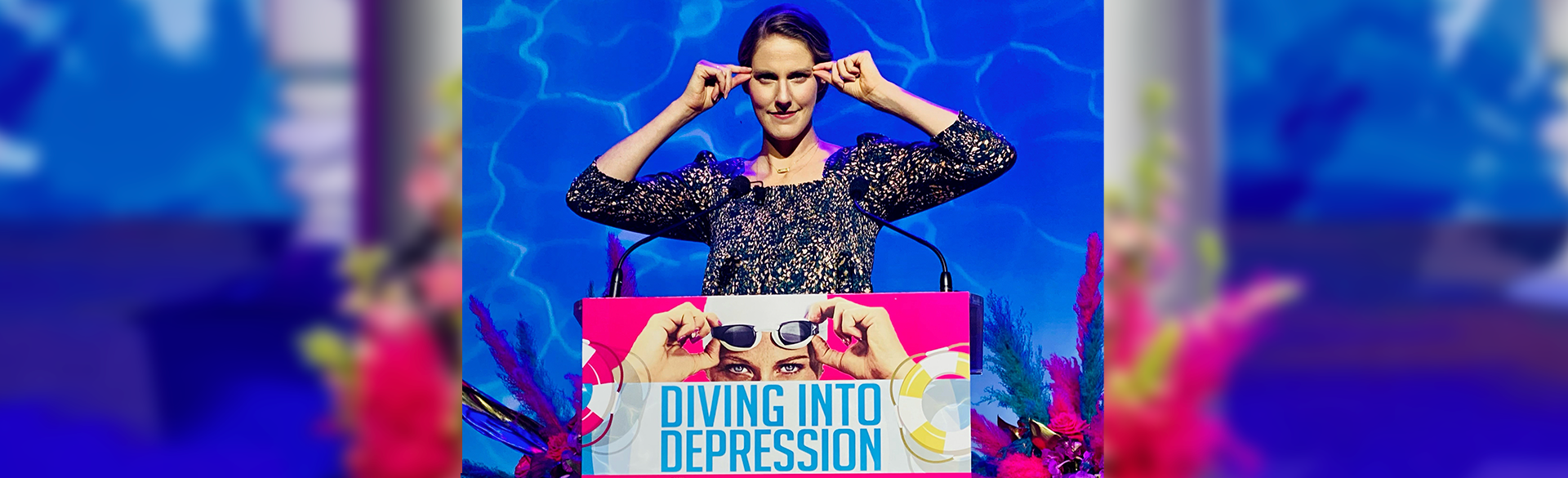 Olympian Missy Franklin speaks at an event for the Helen and Arthur E. Johnson Depression Center
