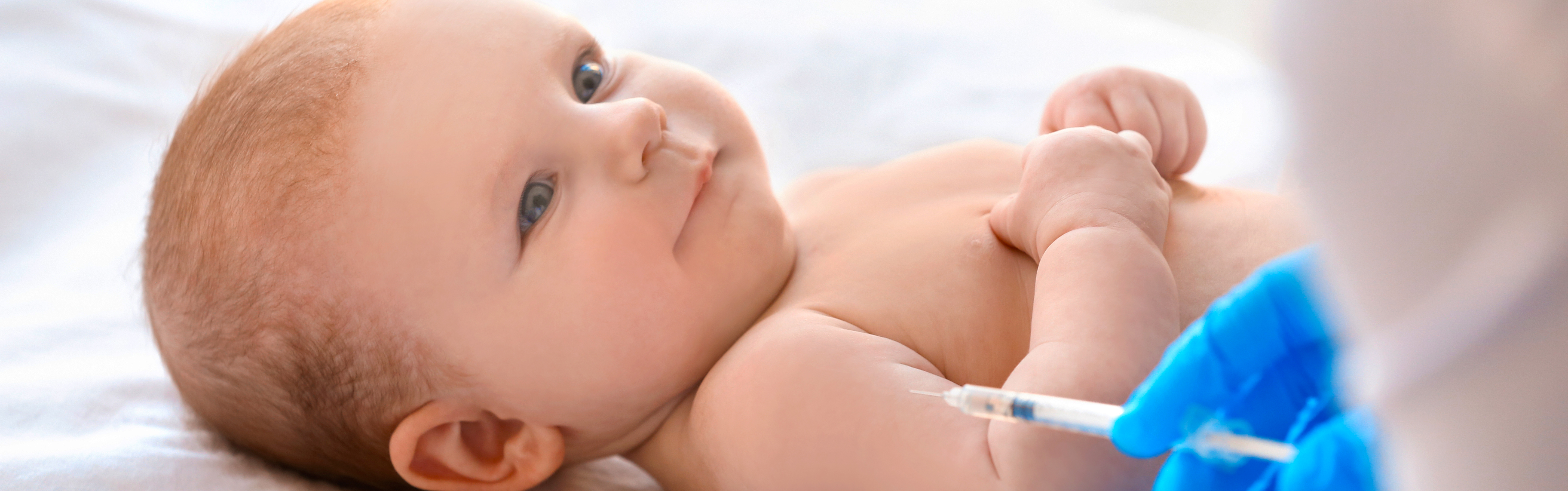 baby awaits vaccine