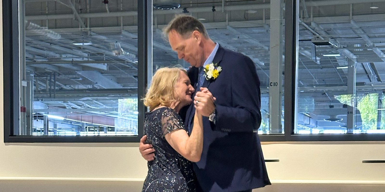  Eileen Walker and Arjan de Bes at their wedding reception in October 2025. 