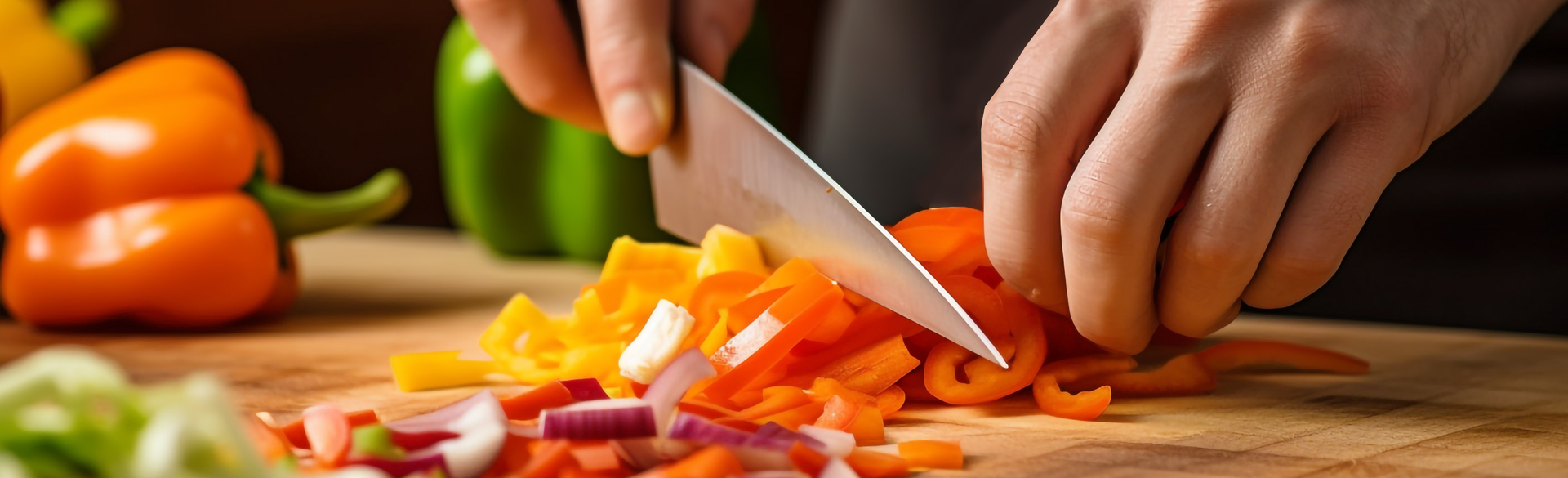 Cutting vegetables 