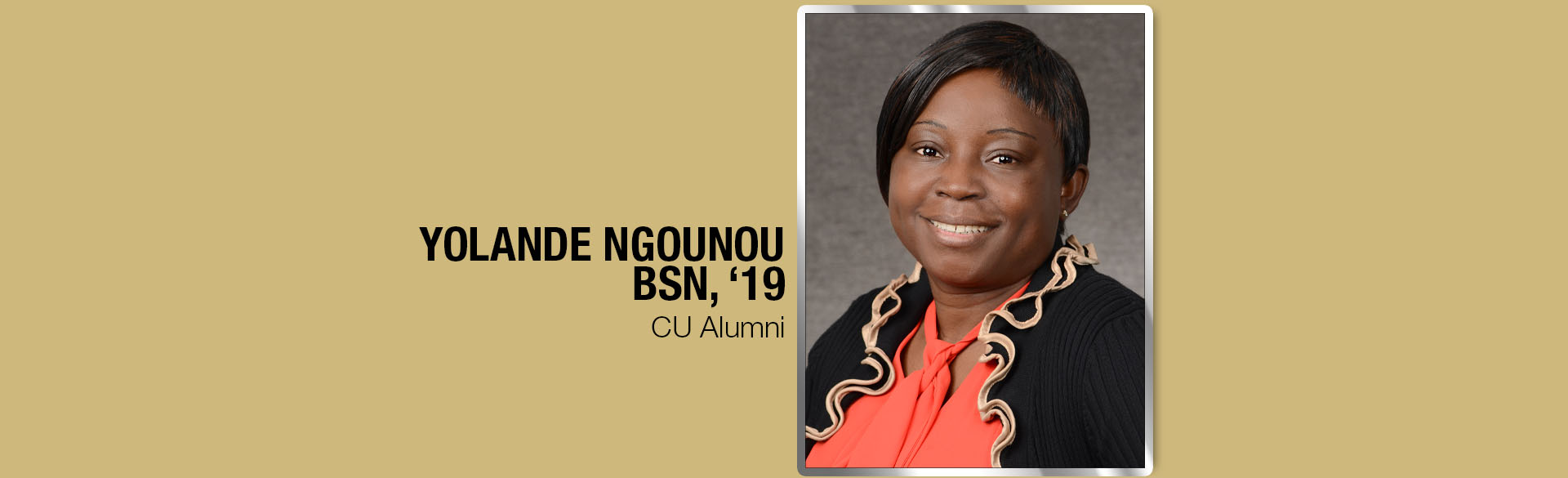 CU Alumni Yolande Ngounou, BSN ’19