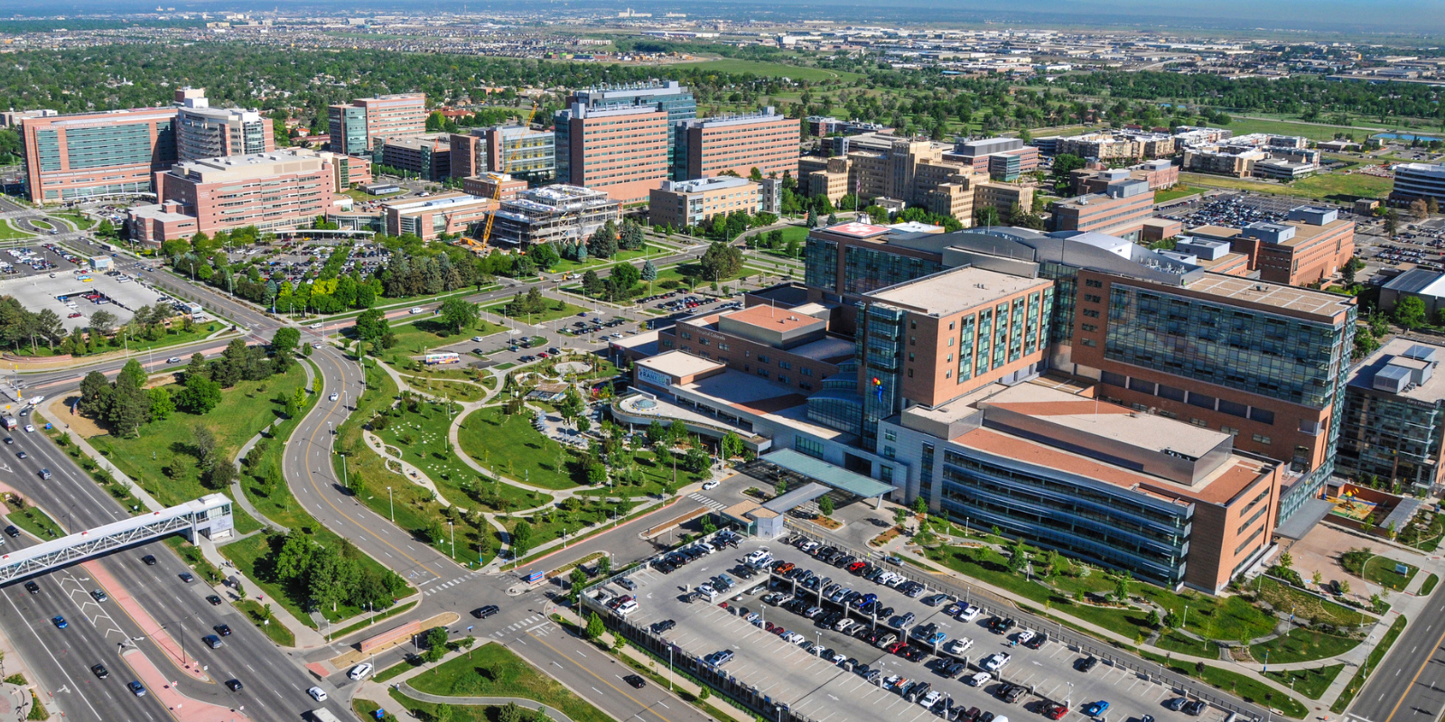 aerial view of the University of Colorado Anschutz