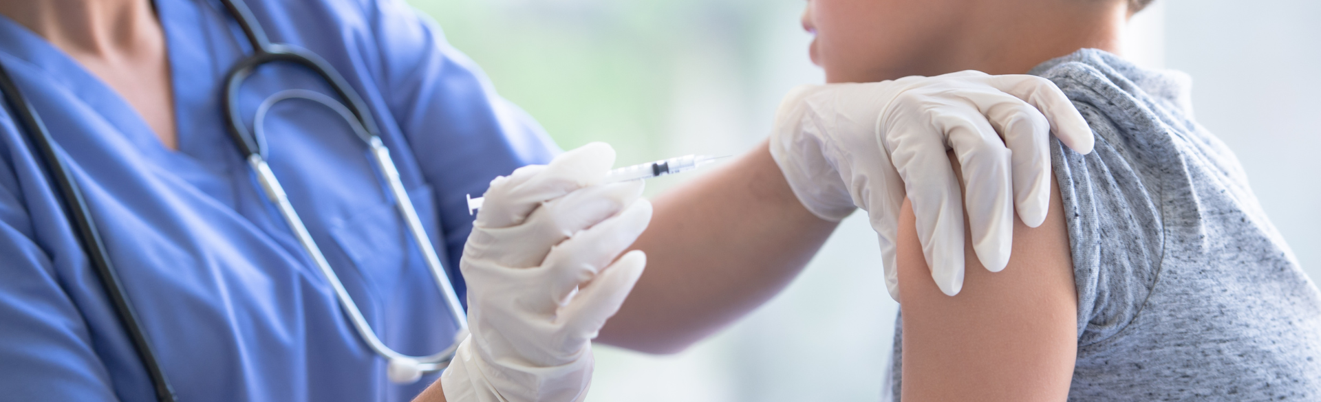 Child getting vaccine shot