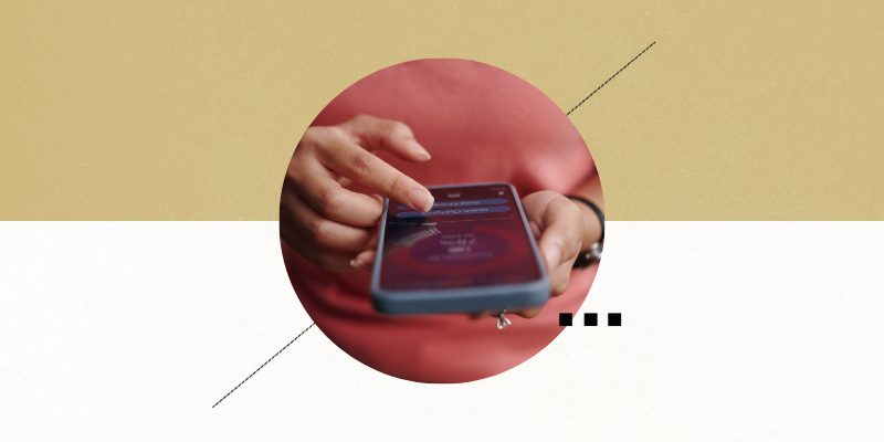 Person using a digital health application on their phone