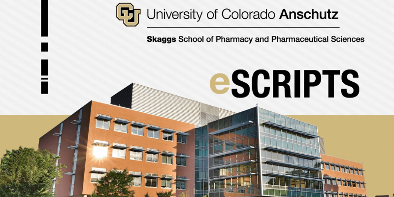 A newsletter header showing Skaggs School of Pharmacy and Pharmaceutical Sciences
