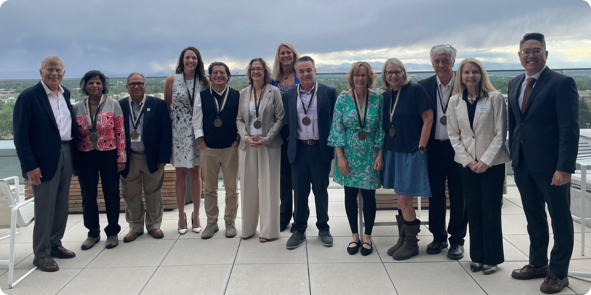 25 year faculty honorees at the Anschutz Health Sciences Building.